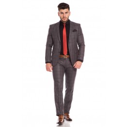 Costum Marciano, alcatuit din doua piese in carouri  black & red